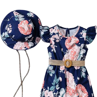 Macacão Infantil com Chapéu Manga Voadora Casual Elegante - Vitoria
