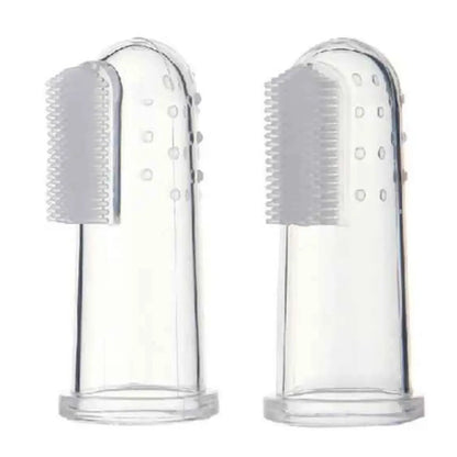 Escova de Dentes e Massageadora de Silicone Transparente 5 Peças -  Clarin