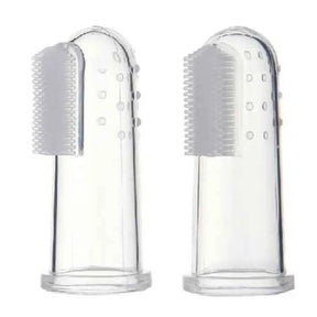 Escova de Dentes e Massageadora de Silicone Transparente 5 Peças -  Clarin