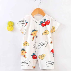 Macacão Infantil Algodão Manga Curta - Nazareth