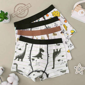 Kit 4 Cuecas Boxer de Algodão Macio e Confortáveis -  Noah