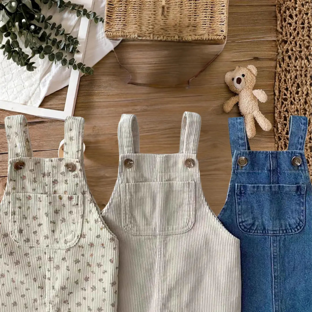 Conjunto Macacão Infantis Jeans sem Mangas Leve 2 Pague 1 - Chefa