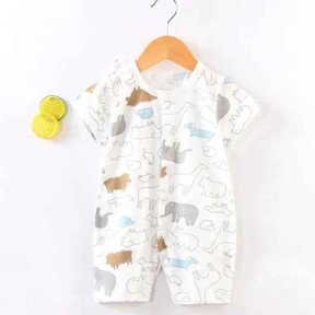 Macacão Infantil Algodão Manga Curta - Nazareth