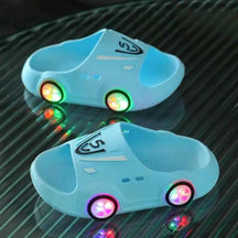 Chinelos Infantis Carro com Luz LED Conforto Diversão - Styleboy
