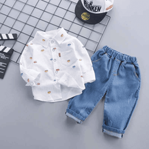 Conjunto Infantil Casual Camisa e Calça 2 Peças - Janire