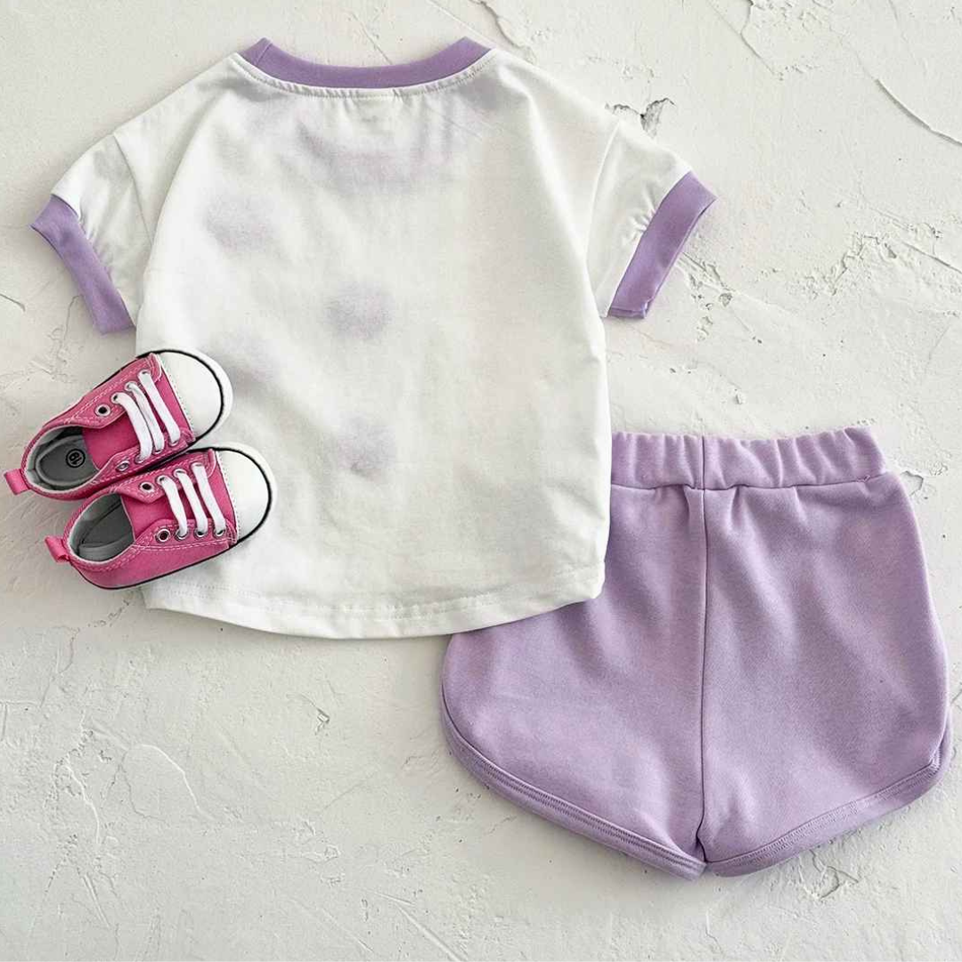 Conjunto de Roupas Bordado em Flor Toalha 2 Peças - Patry