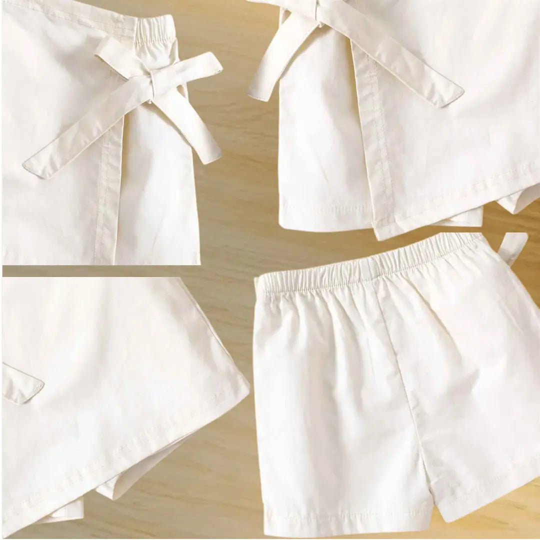 Conjunto de Top Jeans de Alça + Shorts Saia Infantil - Jussy