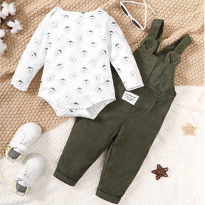 Conjunto Macacão e Body Estampado 2 Peças - Delsy