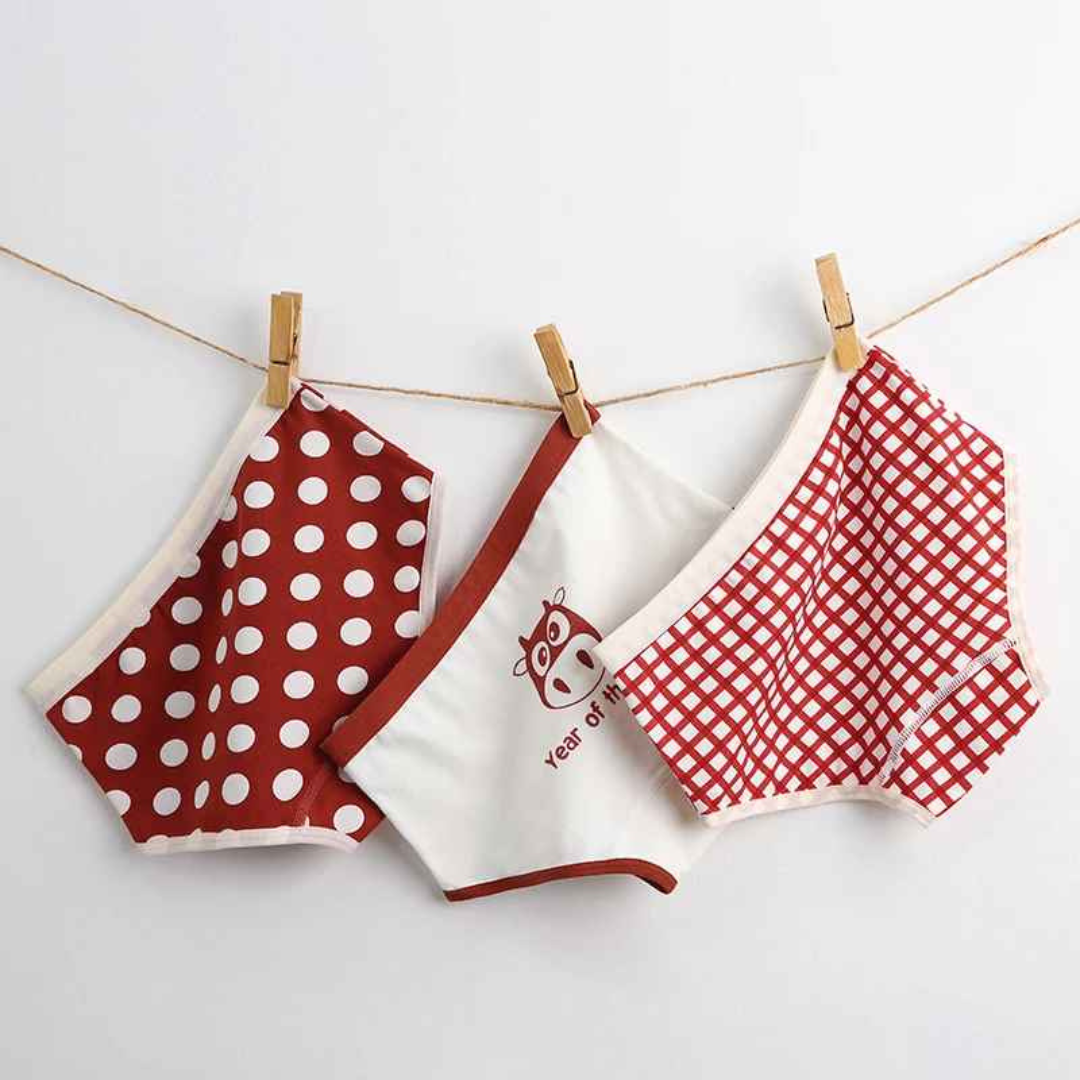 Kit Calcinha Crianças Floral 3 Peças  - Cabintima