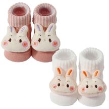 Kit Meias de Algodão dos Desenhos Animados Urso Macio 2 Pares - Larinha