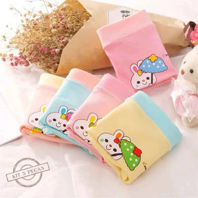 Kit Calcinhas de Algodão Com Estampas Divertidas 5 Peças - Maya