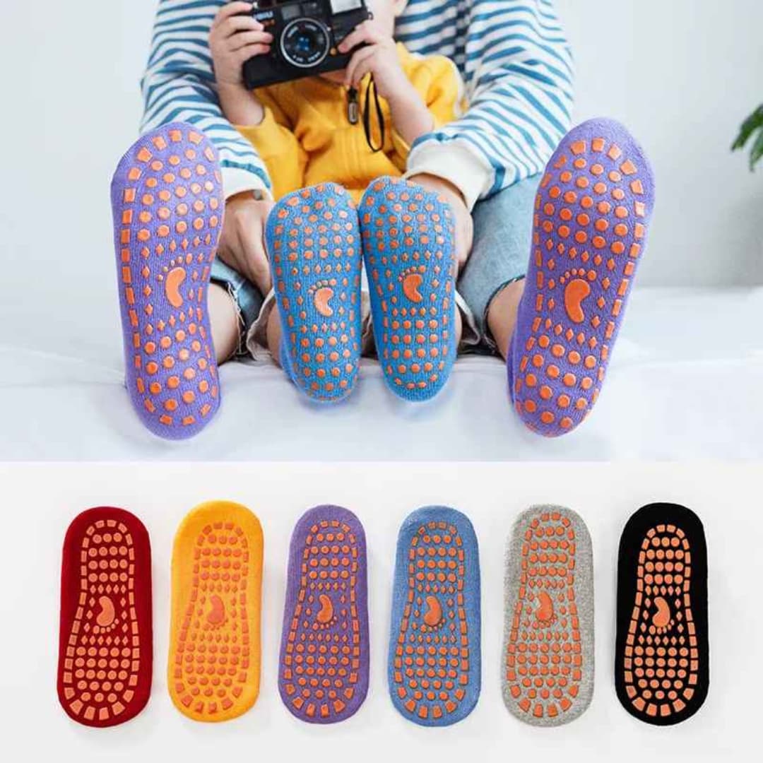 Kit Meias Antiderrapantes Algodão Elasticidade 8 Pares - Sockfoot