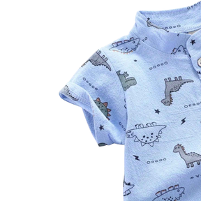 Conjunto de Shorts Manga Curta Com Estampa Para Bebês - Greide