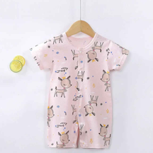 Macacão Infantil Algodão Manga Curta - Nazareth