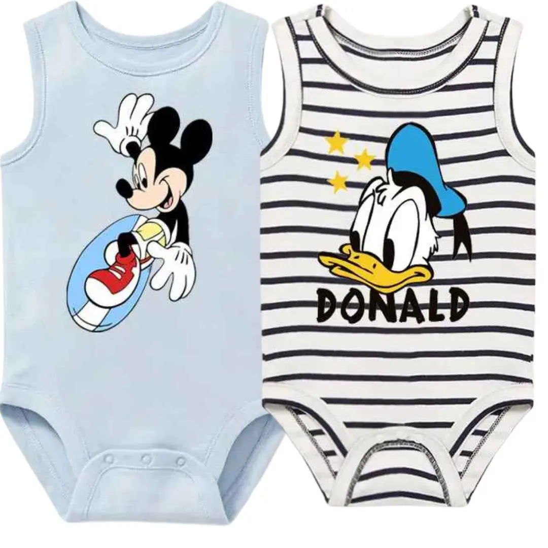 Kit BodySuit Macacão Algodão Mickey Mouse e Pato Donald Leve 4 Pague 2 -  StonesGarden