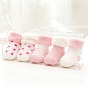 Kit Meias de Pelúcia Infantil Confortável para seu Bebê 5 Pares -  Luvala