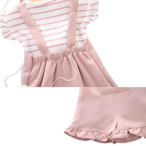 Conjunto Camiseta + Shorts Suspensórios Leve 2 Pague 1 - Faustina