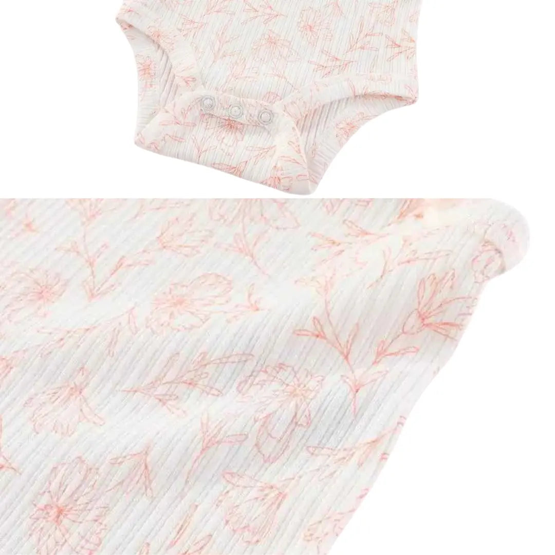 Kit Macacão Bodysuits Manga Curta Bebê de Algodão 5 Peças - Thammy