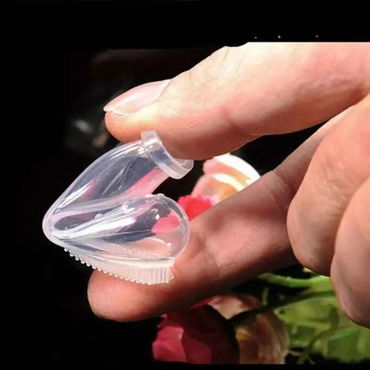 Escova de Dentes e Massageadora de Silicone Transparente 5 Peças -  Clarin