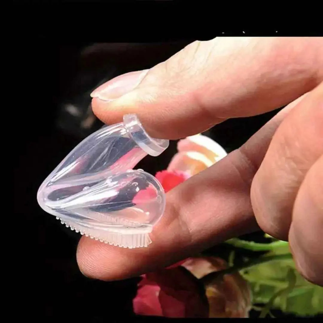 Escova de Dentes e Massageadora de Silicone Transparente 5 Peças -  Clarin