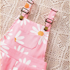 Conjunto Camiseta Branca e Bermuda Suspensório Casual Manga Curta - Asled