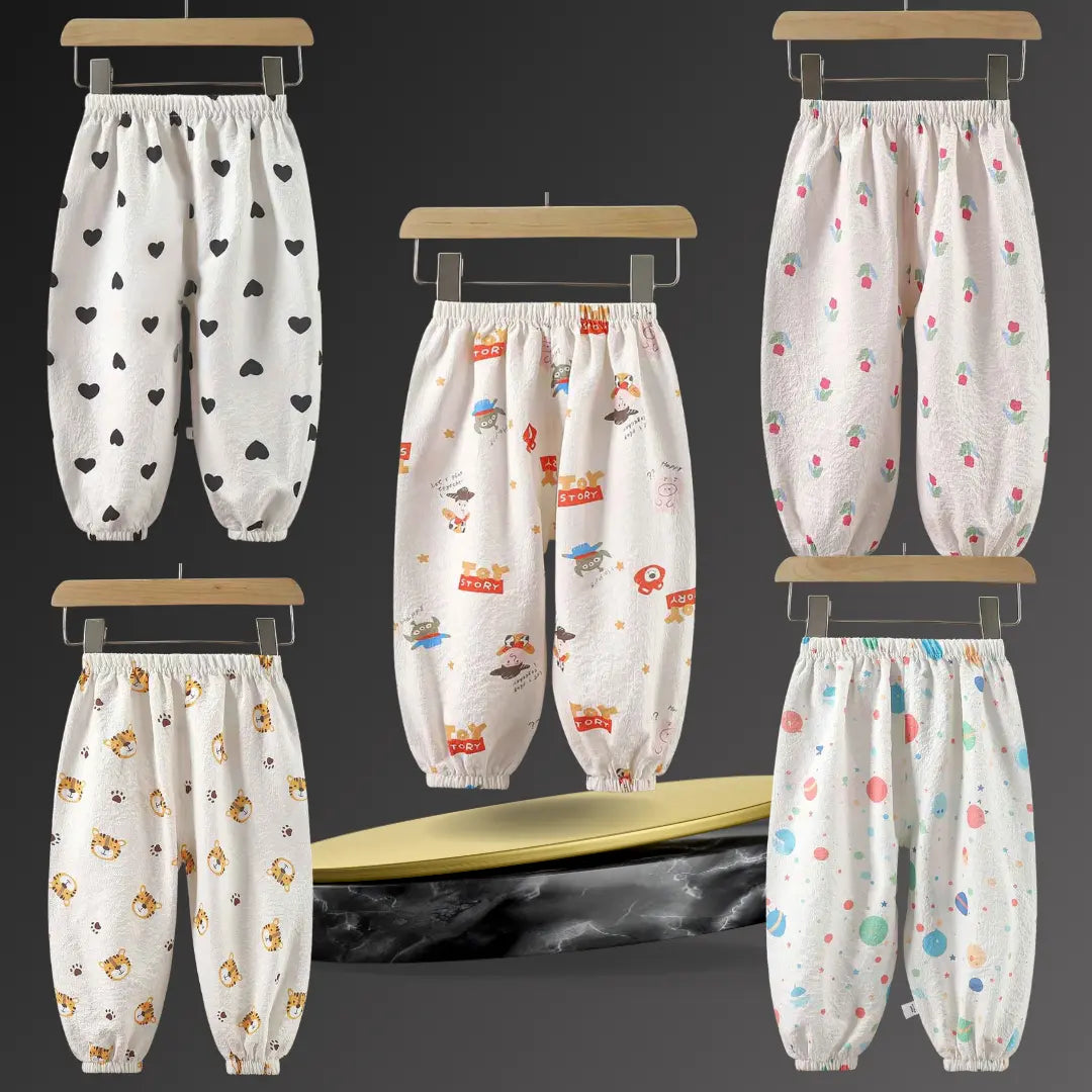 Kit Calças Infantil Soltas Respirável Leve 5  Pague 3 - Balbun