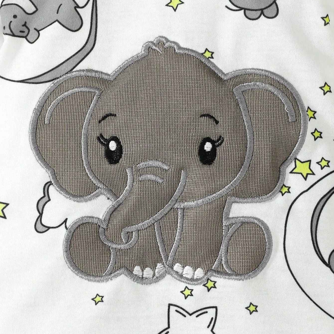 Macacão de Manga Comprida Bordado com Chapéu 2 Peças -  Saffari