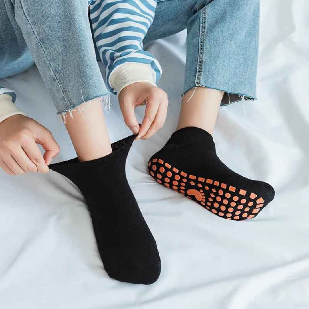 Kit Meias Antiderrapantes Algodão Elasticidade 8 Pares - Sockfoot