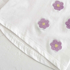 Conjunto de Roupas Bordado em Flor Toalha 2 Peças - Patry