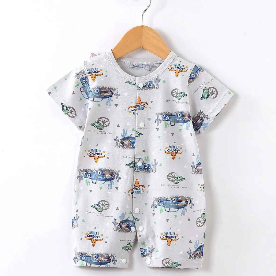 Macacão Infantil Algodão Manga Curta - Nazareth