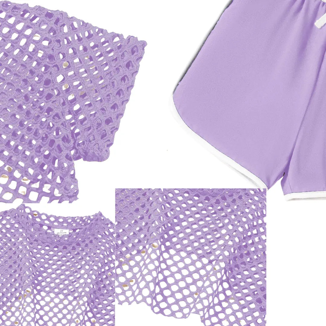 Conjunto Camiseta Malha + Top Halter com Shorts 2 Peças - Mariê