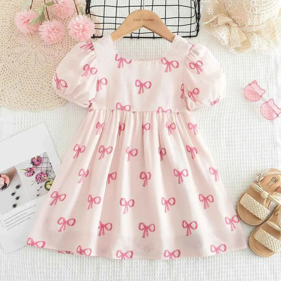 Vestido Infantil Estampa de Laços - Penelope