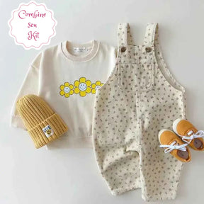 Conjunto Macacão Infantis Jeans sem Mangas Leve 2 Pague 1 - Chefa