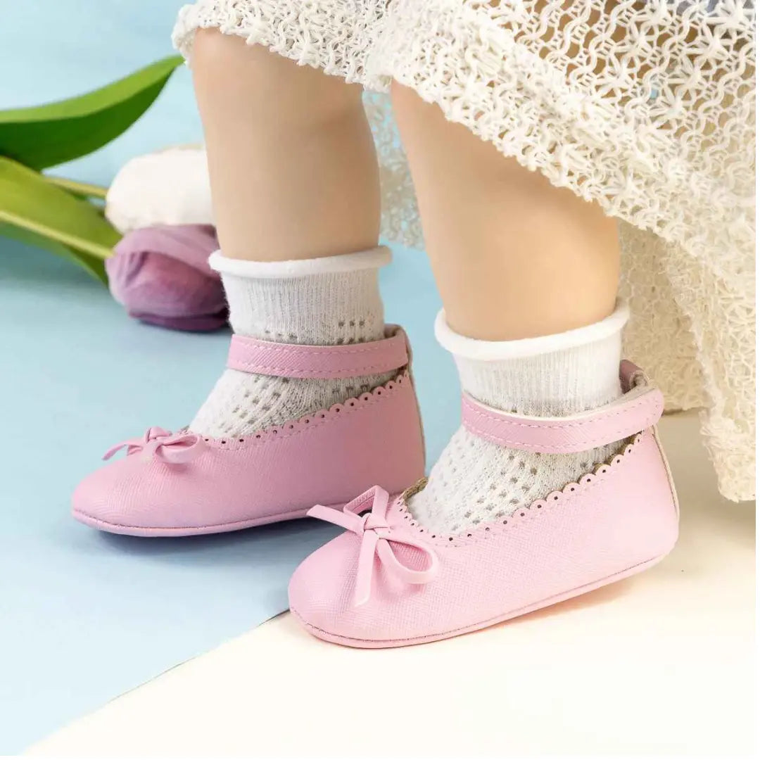 Sapatinho para Meninas Sola Macia de Couro - Princesa