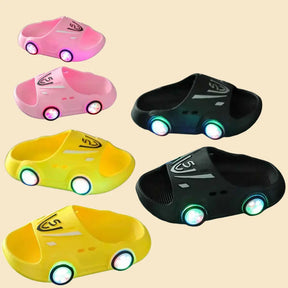 Chinelos Infantis Carro com Luz LED Conforto Diversão - Styleboy