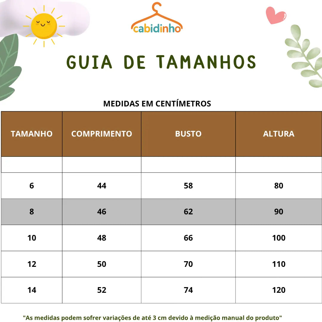 Guia de Tamanhos