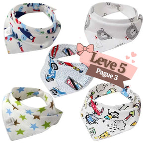 Kit Babadores para Bebê de Algodão Chicos - Leve 5 Pague 3