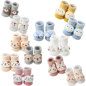 Kit Meias de Algodão dos Desenhos Animados Urso Macio 2 Pares - Larinha