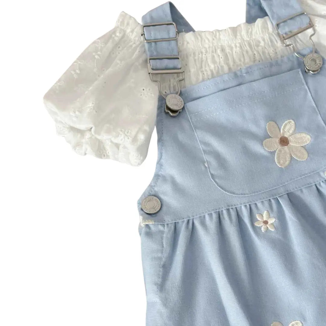 Macacão Infantil Jardineira com Alças e Bolsos - Margarith