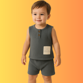 Conjunto Sem Mangas Para Meninos 2 peças Verão - Lucky