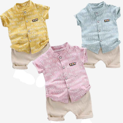 Conjunto Camisa + Bermuda Traje Casual 2 Peças - Heitor