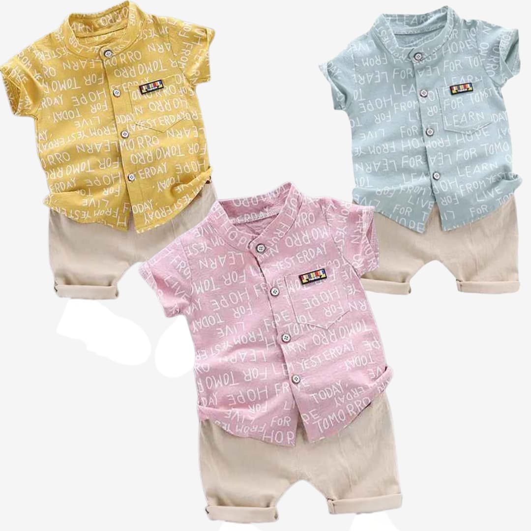 Conjunto Camisa + Bermuda Traje Casual 2 Peças - Heitor