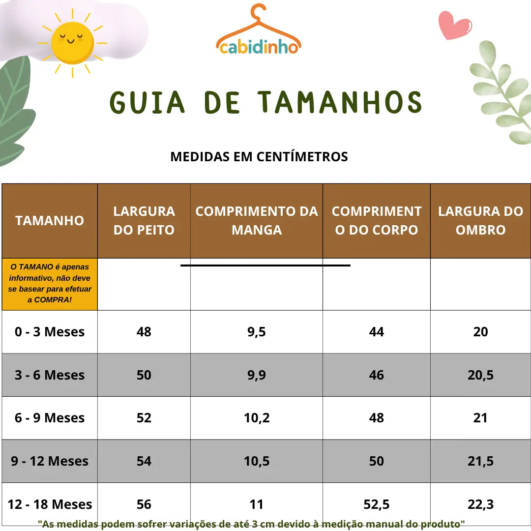 Guia de Tamanhos