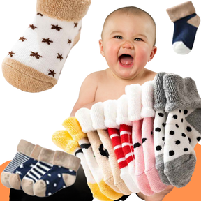 Kit Meias de Pelúcia Desenhos Animados Térmicos 5 Pares - ANINA