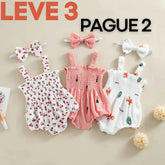 Conjunto Macacão sem Mangas com Estampa Recém-Nascido - Leve 3 Pague 2 - Cocco