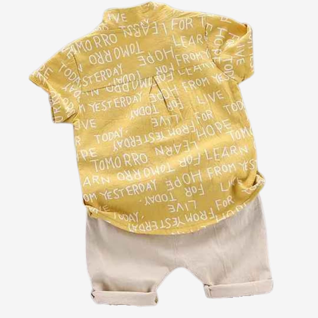 Conjunto Camisa + Bermuda Traje Casual 2 Peças - Heitor