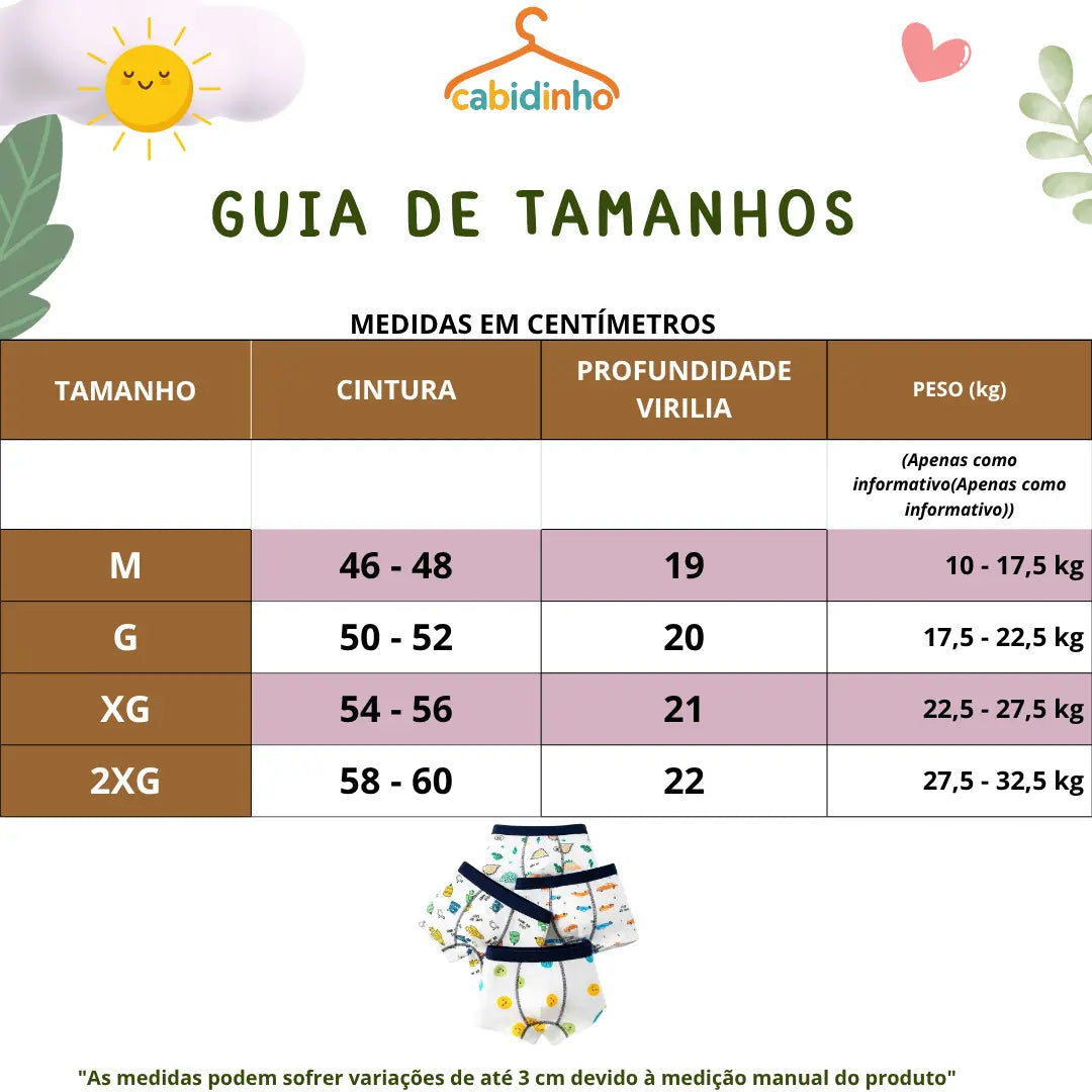 Guia de Tamanhos