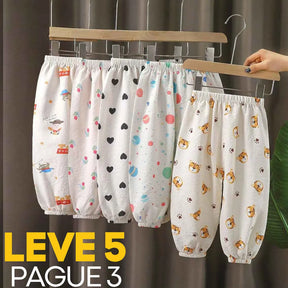 Kit Calças Infantil Soltas Respirável Leve 5  Pague 3 - Balbun