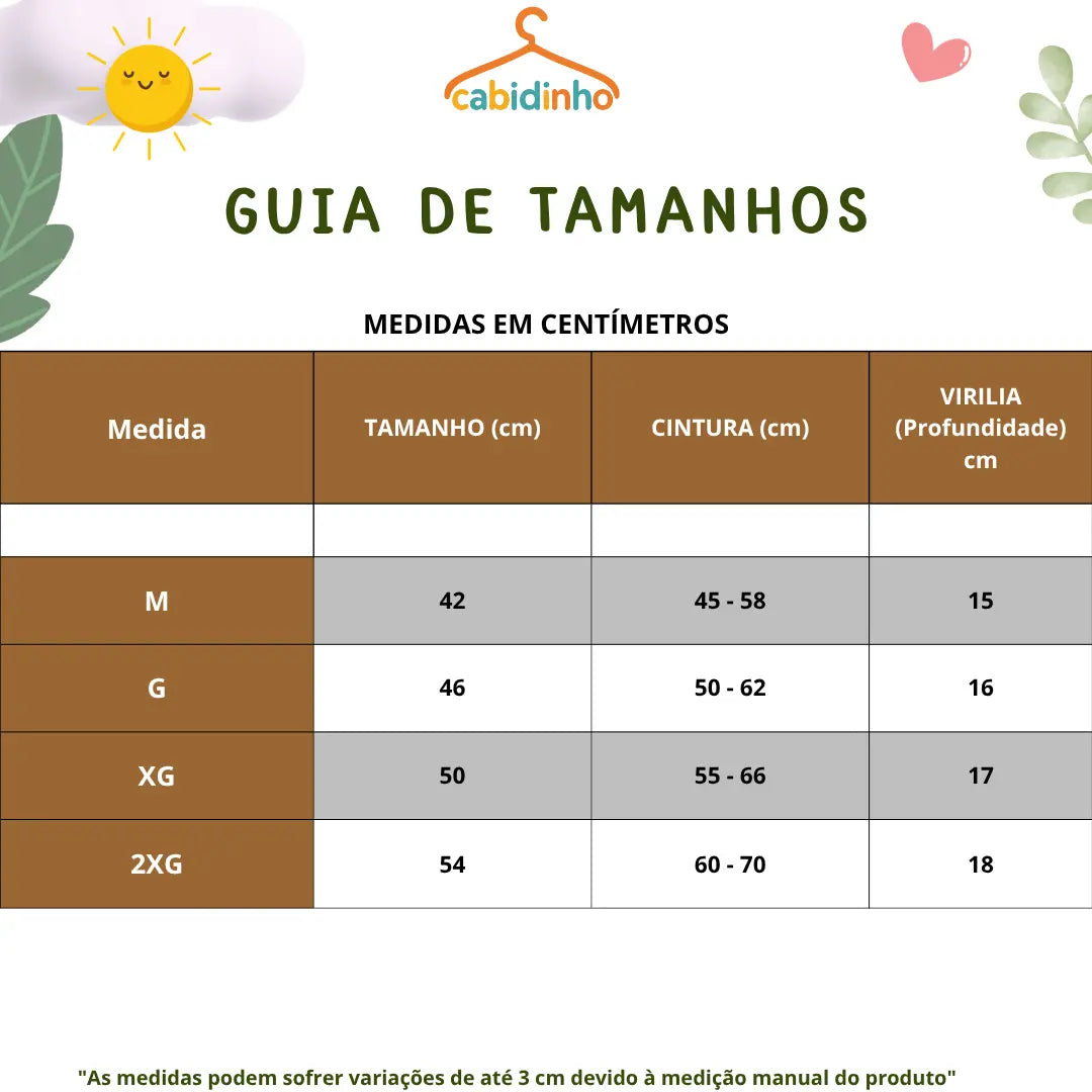 Guia de Tamanhos