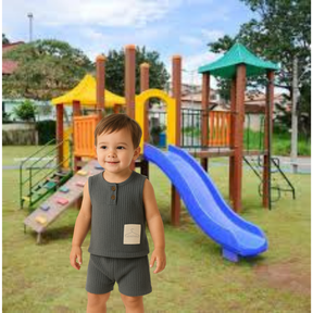 Conjunto Sem Mangas Para Meninos 2 peças Verão - Lucky